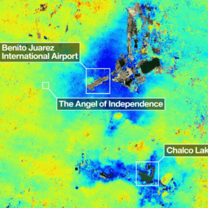 Cidade do México afunda; satélite da NASA mostra velocidade do afundamento