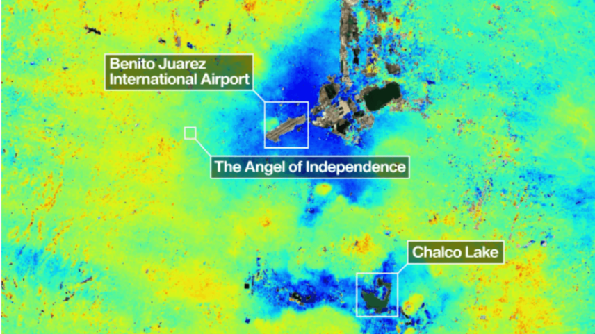 Hundimiento Ciudad de Mxico NASA