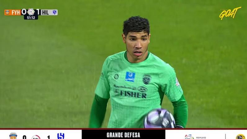 Al Feiha - Al Hilal 0 - 1 | DEFESA DO GOLEIRO - Orlando Mosquera