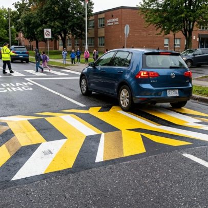 Inglaterra, Bélgica e Holanda limitam 30 km/h perto de escolas com lombadas virtuais