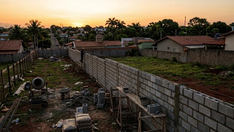 Pedreiro cobra para muro simples de 20 metros em 2026
