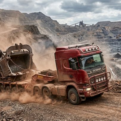 Scania 770 V8 caminhão de produção com 3700 Nm e capacidade de 250 t
