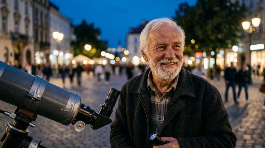 Aposentado de 73 anos constrói telescópio com panela para observar planetas