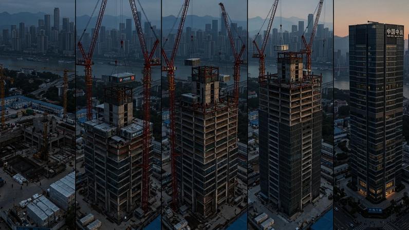 Torre de 26 andares erguida em cinco dias pela Broad Group Holon