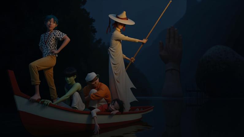 Imagem promocional da banda Gorillaz