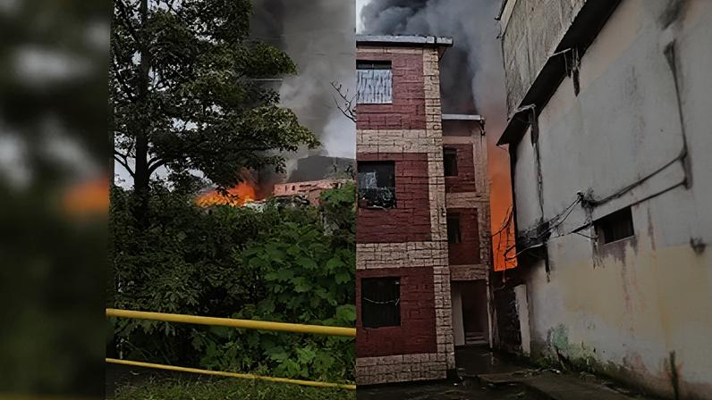 Até o momento, uma pessoa teve queimadura leve.