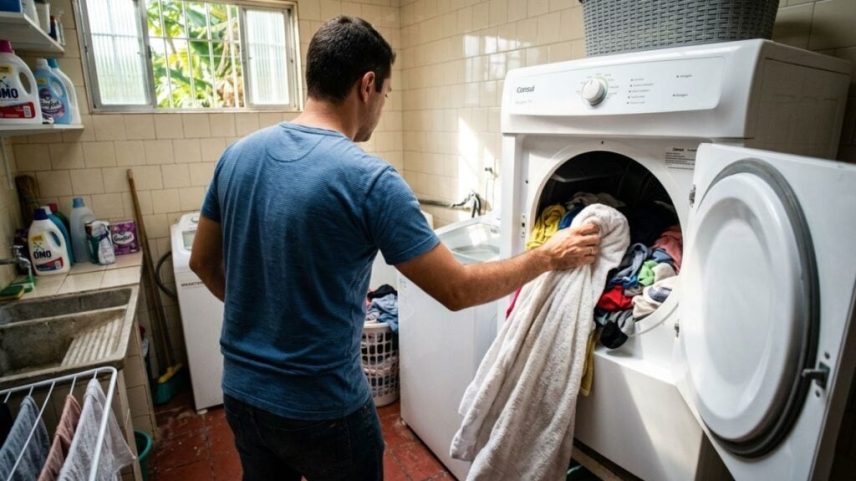 Truque com toalha seca na secadora reduz pela metade o tempo de secagem