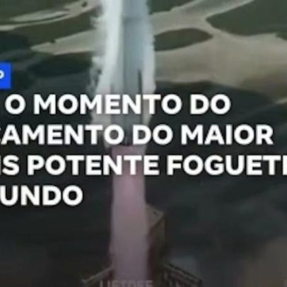 SpaceX lança o maior e mais potente foguete já fabricado