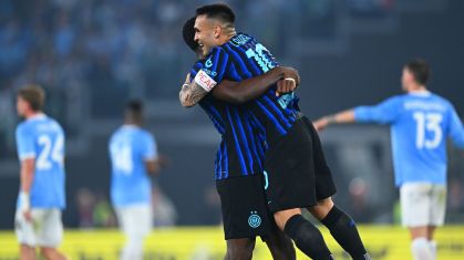 Celebração de gol da Inter de Milão sobre a Lazio