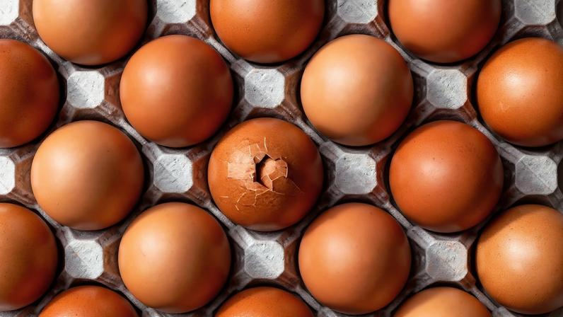 É seguro comer ovos com casca rachada?