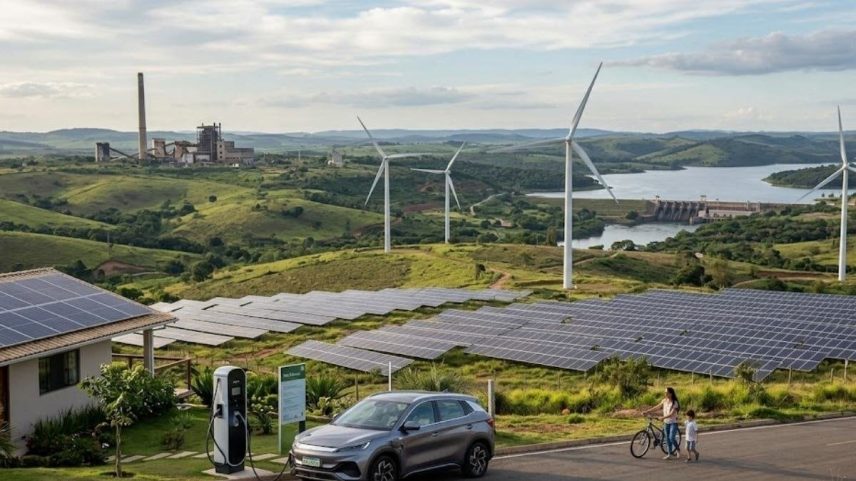 Transição energética já transforma o planeta com energia limpa e sustentável (Imagem: Fala Ciência via Gemini)