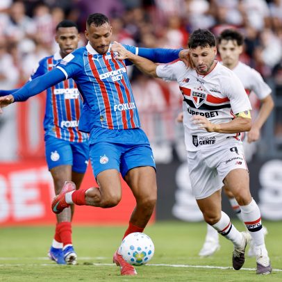 São Paulo e Bahia empatam no Brasileirão com gol nos acréscimos
