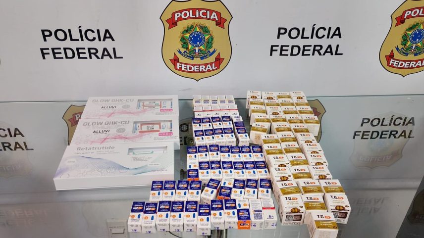 PF apreendeu medicamentos e anabolizantes que eram transportados de forma irregular