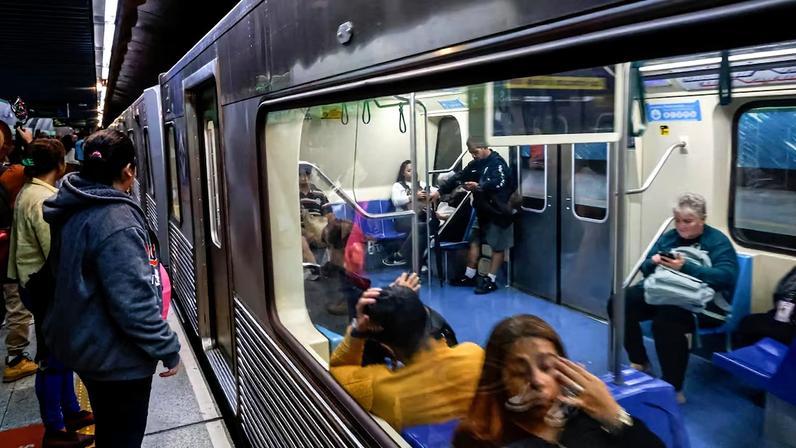 Movimentação em linha do Metrô de São Paulo.