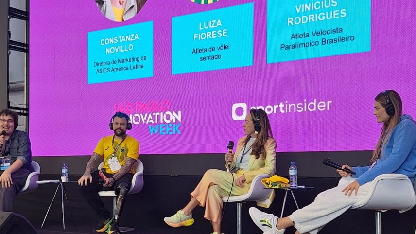 Vinícius Rodrigues Gonçalves e Luisa Fiorese falaram sobre o tema em painel do São Paulo Innovation Week