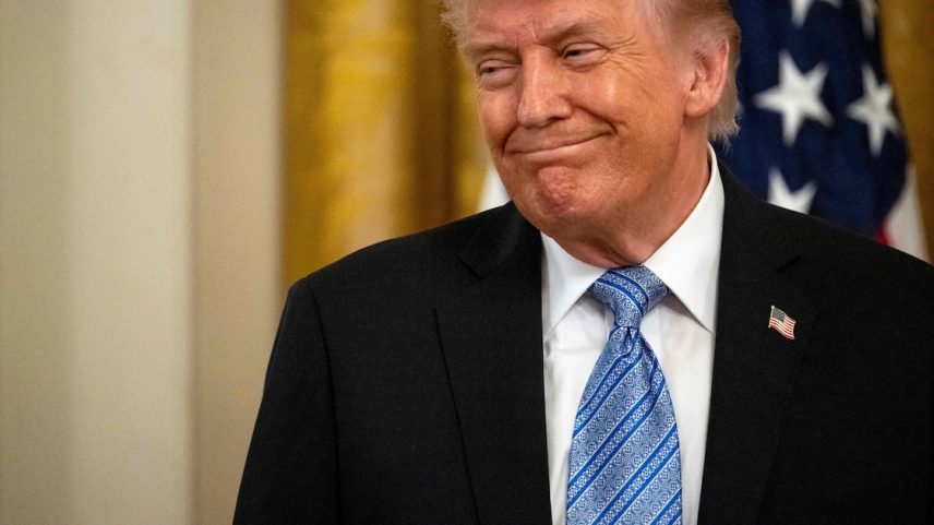 O presidente dos Estados Unidos, Donald Trump, participa de um evento na Casa Branca, em Washington