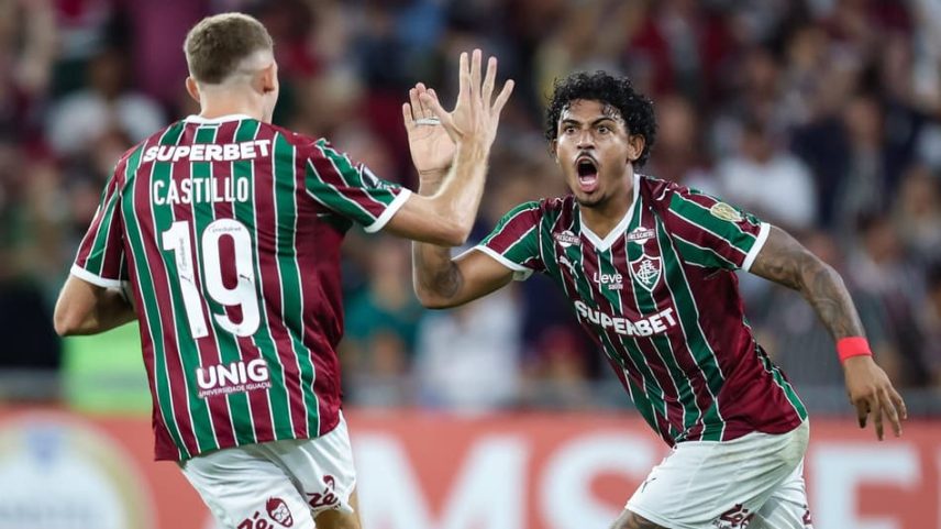 John Kennedy comemora gol do Fluminense na Libertadores (Foto: Marcelo Gonçalves / Fluminense)