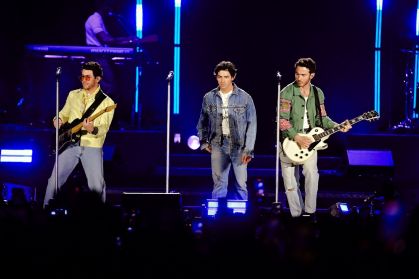 Jonas Brothers em apresentação no Allianz Parque