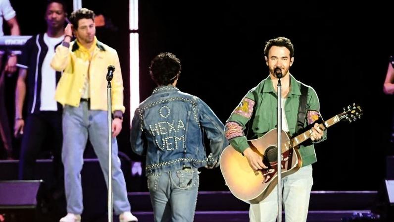 Jonas Brothers se apresentou em São Paulo na última quarta-feira (13) • Leo Franco / AgNews