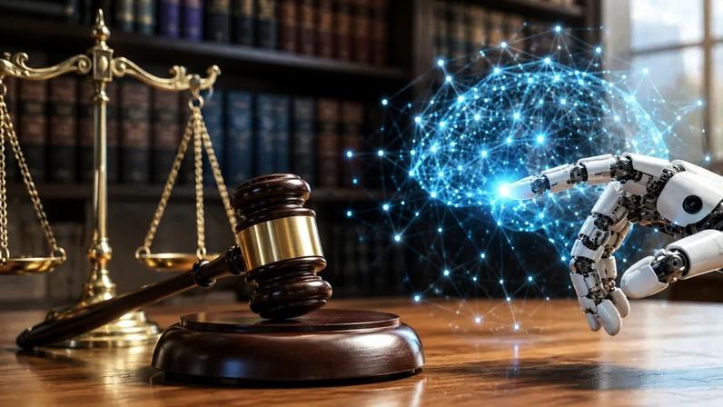 Que a tecnologia nos sirva, pois; jamais nos governe. E que os tribunais permaneçam, sempre, casas onde o último a falar seja um ser humano. (Foto: Imagem criada utilizando Open AI/Gazeta do Povo)