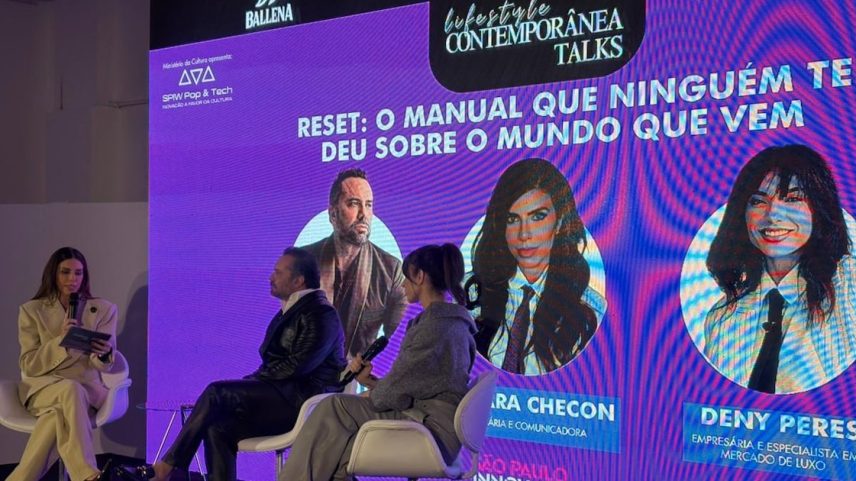 Painel com Deny Peres, Edu Santos e Samara Checon