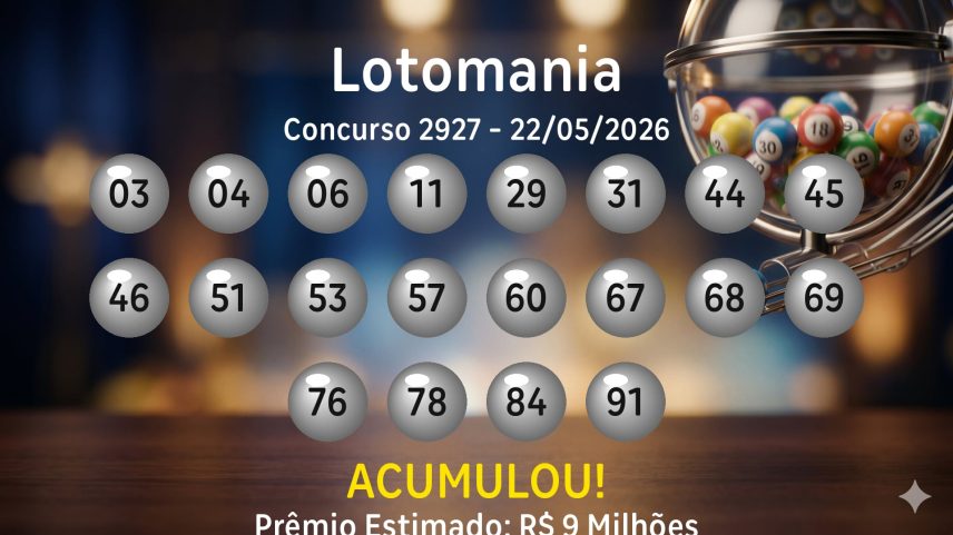 Lotomania: veja os números sorteados no concurso 2927