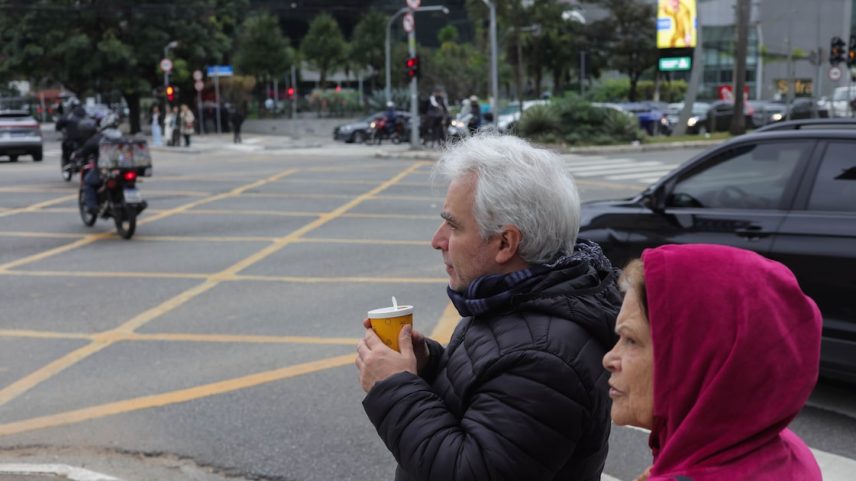 Registro de dia frio em São Paulo.