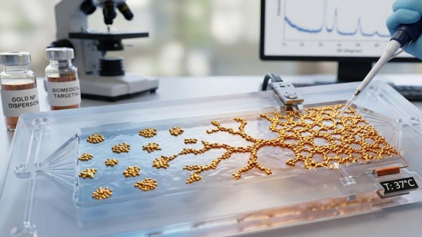 Nanopartículas de ouro mudam de forma líquida, avançando medicina