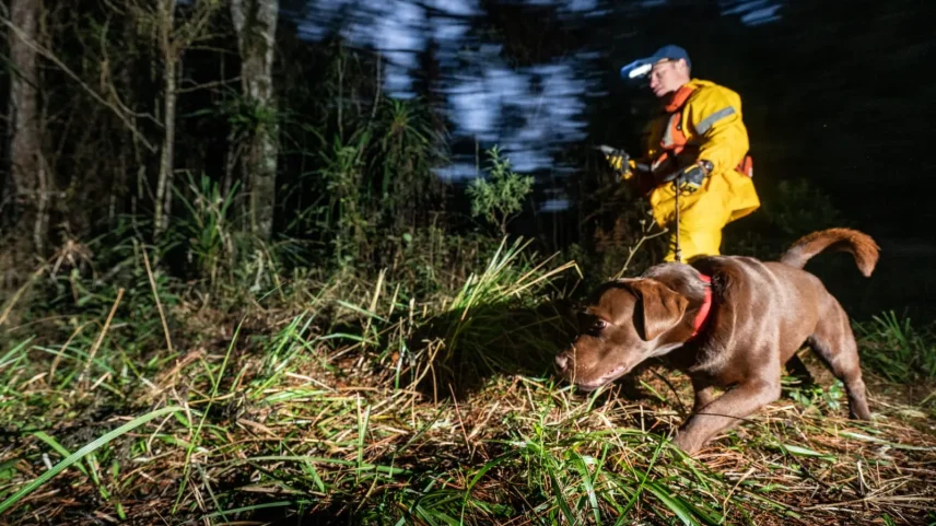 Leia é a representante da terceia geração de cães de resgate do Corpo de Bombeiros de SC. (Foto: Ricardo Wolffenbüttel/Arquivo/Governo de SC)
