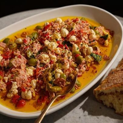 Receita de Dip de Antipasto Recheado