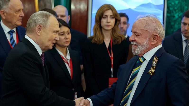Lula e o presidente da Rússia, Vladimir Putin