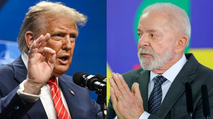 Lula e Trump: encontro discutirá tarifas, narcotráfico e terras raras (Foto: Jonas Roosens/EFE/EPA / Fabio Rodrigues-Pozzebom/Agência Brasil)