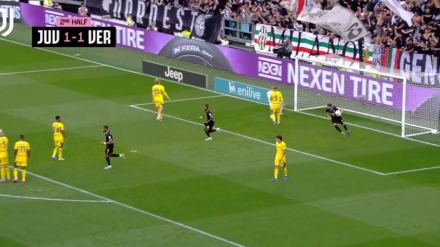 Confira a cobrança de falta precisa de Dusan Vlahovic que garantiu o empate por 1 a 1 contra o Verona em maio de 2026 pela Serie A.