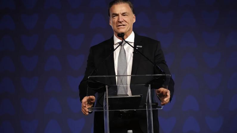 O presidente da Associação Brasileira de Supermercados, João Galassi. durante evento