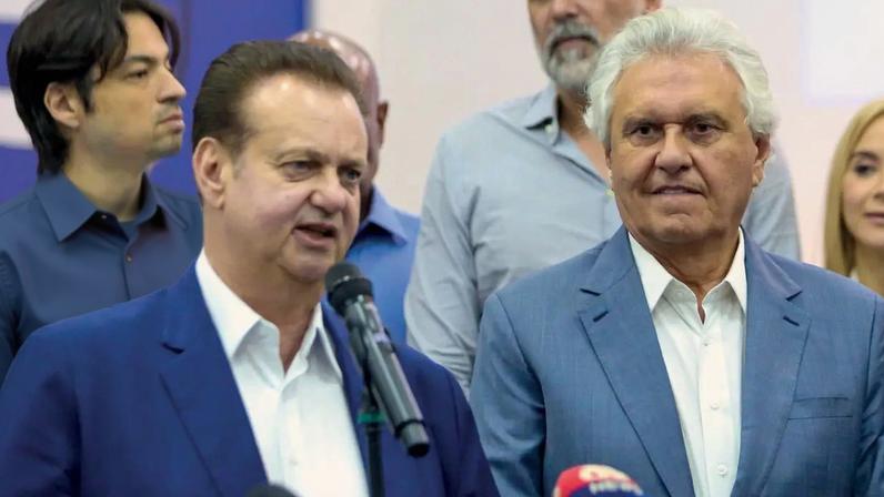 PLATAFORMA - Gilberto Kassab com o ex-governador de Goiás: discurso focado na área de segurança e no antipetismo