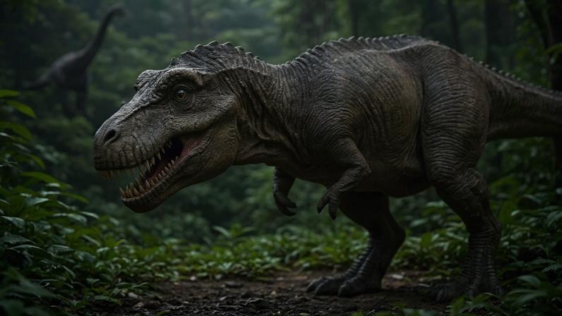 Cientistas ligam braços curtos do T. rex às mandíbulas extremamente poderosas. (Imagem: Fala Ciência via Gemini)