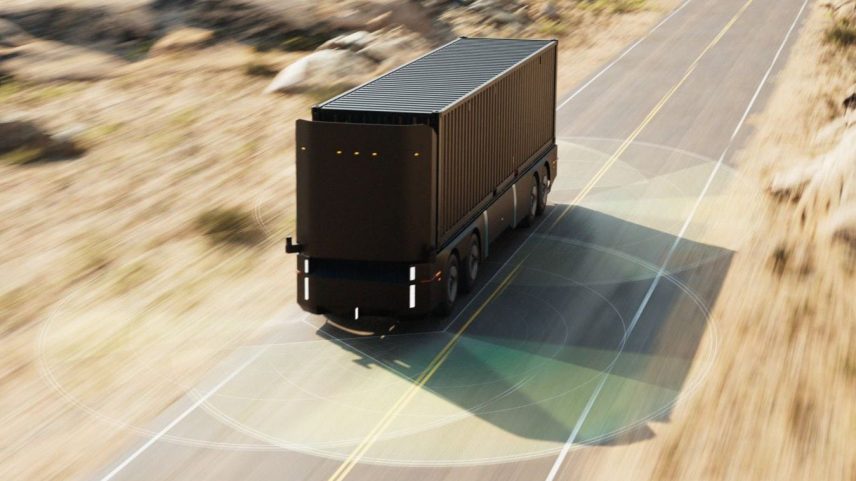 Humble Robotics preto autônomo sem motorista visto de frente