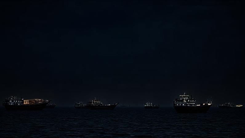 Embarcações no Estreito de Ormuz