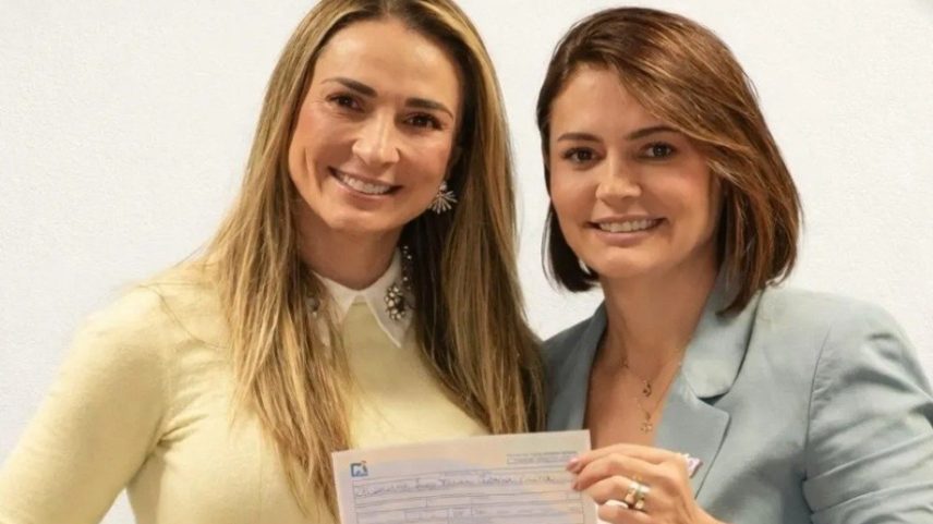 Mariana Naime e a ex-primeira-dama Michelle Bolsonaro - (./Divulgação)