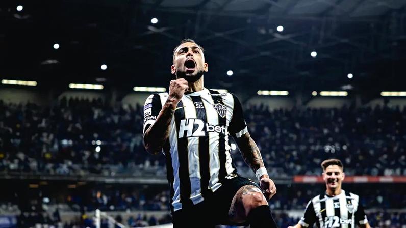 Maycon comemora gol contra o Cruzeiro (Foto: Pedro Souza / Atlético)
