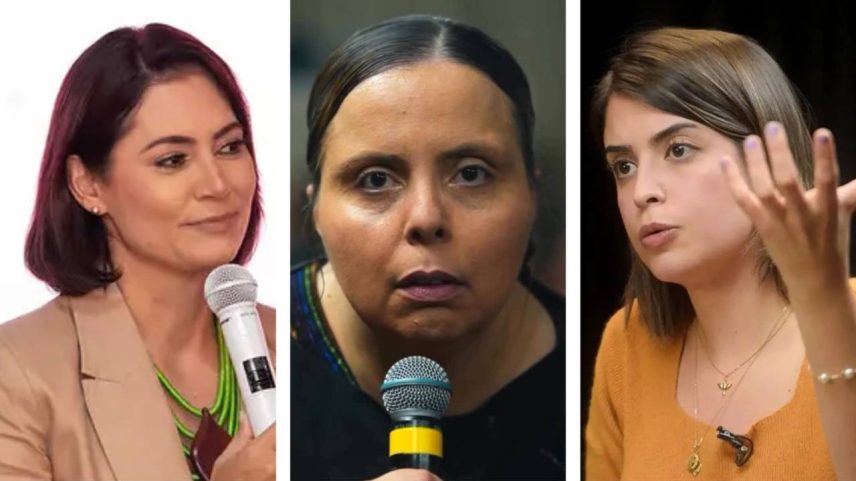 Michelle Bolsonaro, pastora Helena Raquel e Tabata Amaral