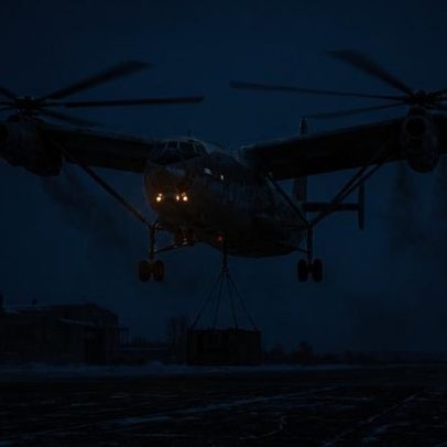 Hélicóptero gigante da Guerra Fria criado para armas secretas, esquecido perto de Moscou