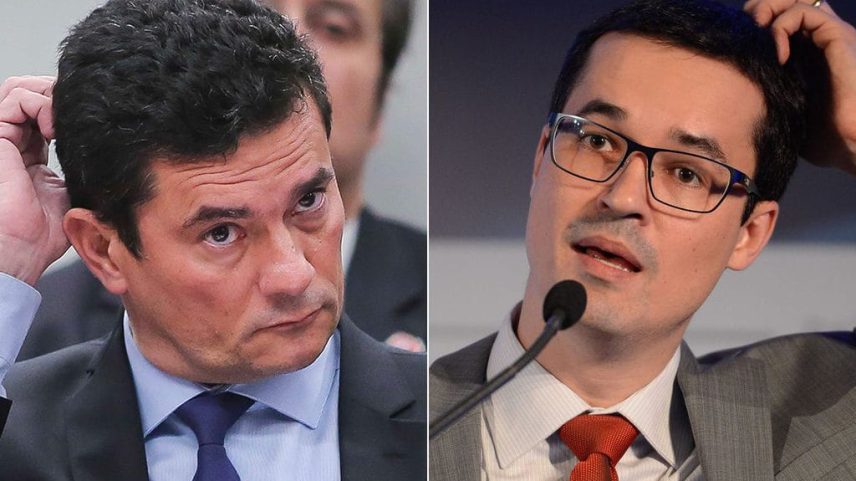 Na imagem, Sergio Moro e Deltan Dallagnol