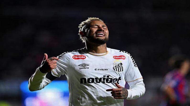 Neymar, no jogo contra o San Lorenzo, pela Sul-Americana