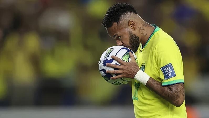 Neymar atuando pela Seleção Brasileira