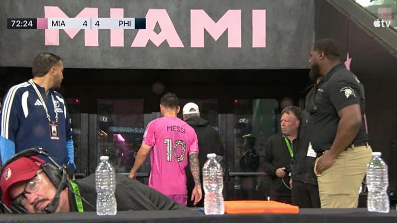 Argentino sentiu dores na coxa e deixou a partida do Inter Miami contra o Philadelphia Union no último jogo da equipe antes da Copa do Mundo.
