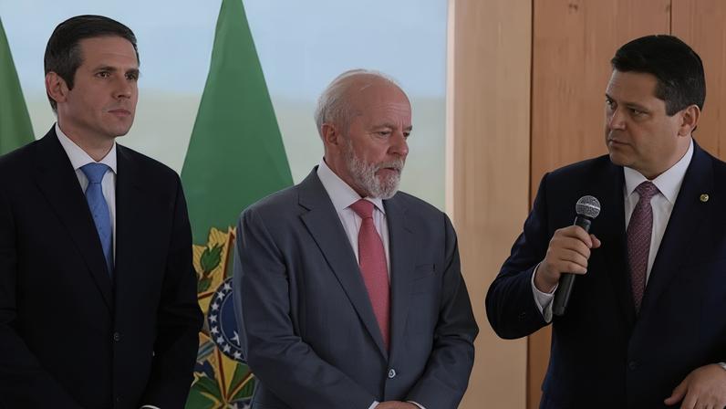 O presidente da República, Luiz Inácio Lula da Silva (PT) e o presidente do Senado Federal, Davi Alcolumbre (União-AP)