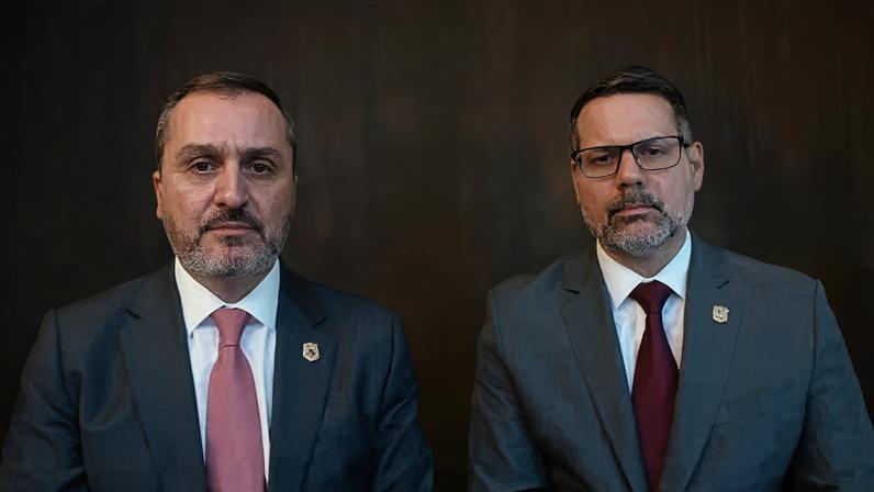 O diretor-geral da Polícia Federal, Andrei Rodrigues e o secretário-geral Felipe Seixas