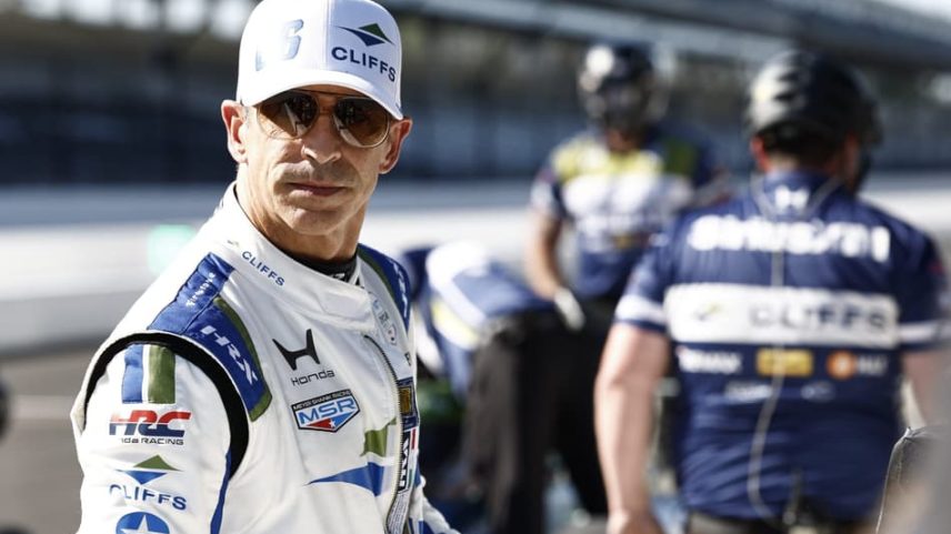 O piloto brasileiro Helio Castroneves na Indianapolis 500 Practice