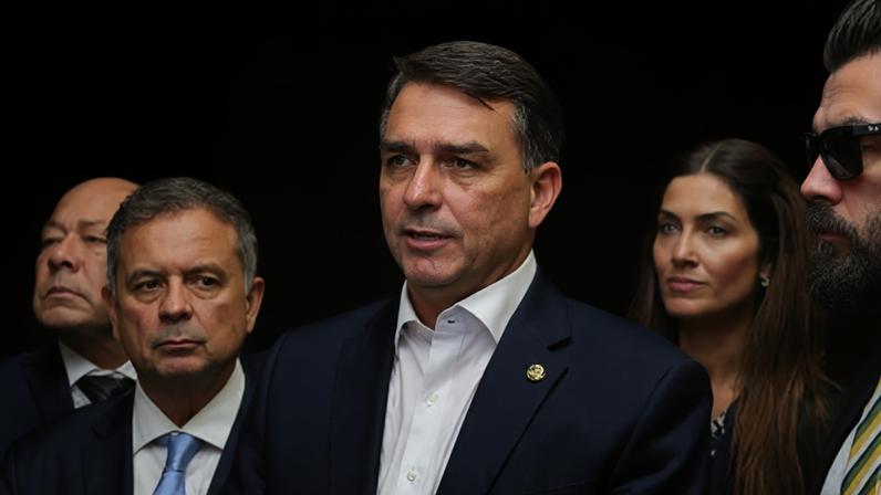 O senador Flávio Bolsonaro (PL), pré-candidato à Presidência da República (1)